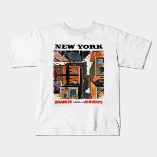 NEW YORK USA City View From the Top Vintage Travel Kids T-Shirt